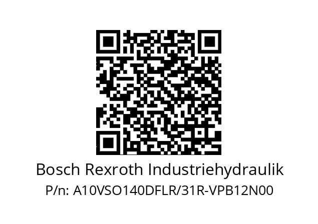   Bosch Rexroth Industriehydraulik A10VSO140DFLR/31R-VPB12N00