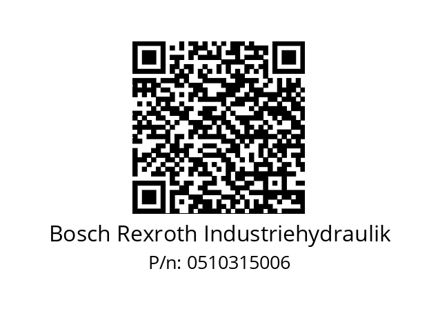   Bosch Rexroth Industriehydraulik 0510315006