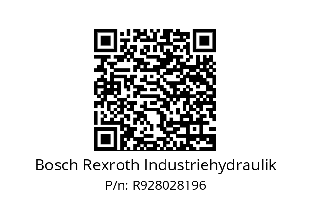   Bosch Rexroth Industriehydraulik R928028196