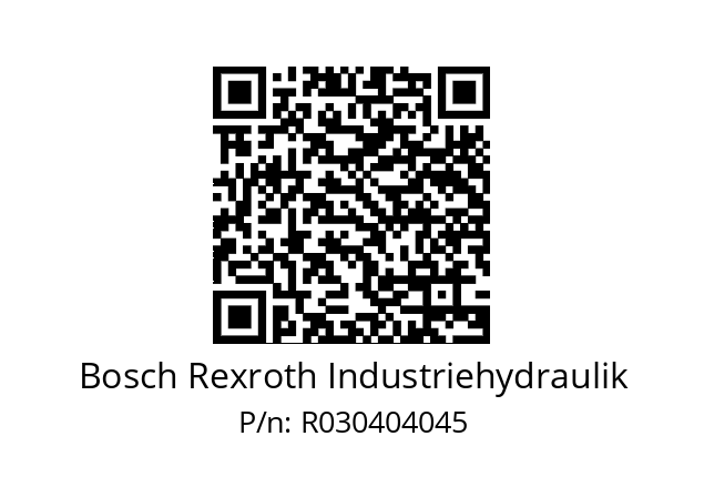   Bosch Rexroth Industriehydraulik R030404045