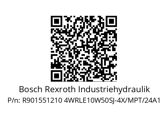   Bosch Rexroth Industriehydraulik R901551210 4WRLE10W50SJ-4X/MPT/24A1