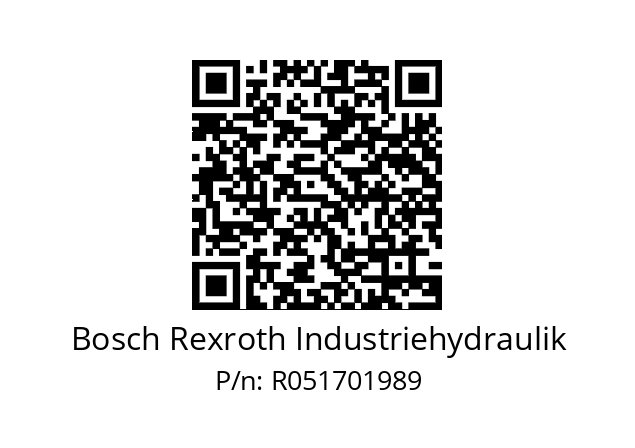   Bosch Rexroth Industriehydraulik R051701989