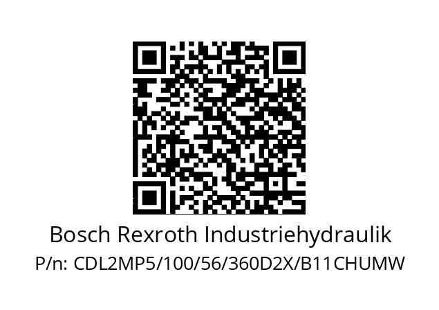   Bosch Rexroth Industriehydraulik CDL2MP5/100/56/360D2X/B11CHUMW