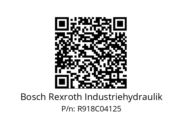   Bosch Rexroth Industriehydraulik R918C04125