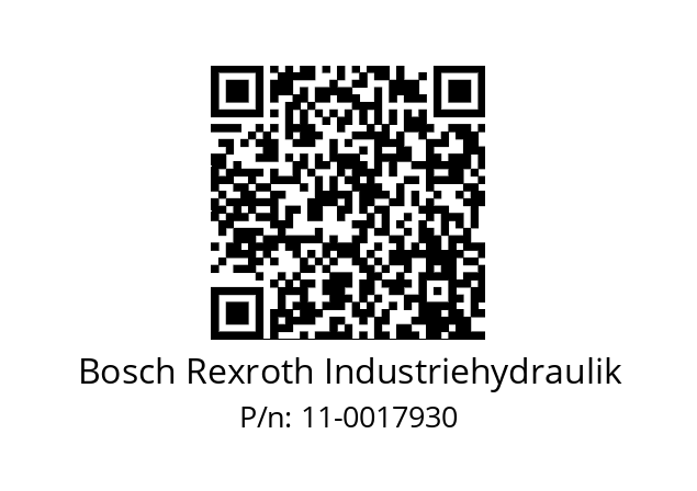   Bosch Rexroth Industriehydraulik 11-0017930