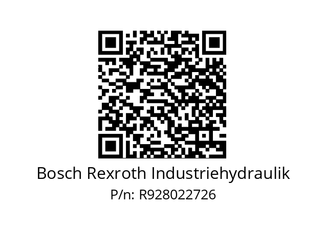   Bosch Rexroth Industriehydraulik R928022726