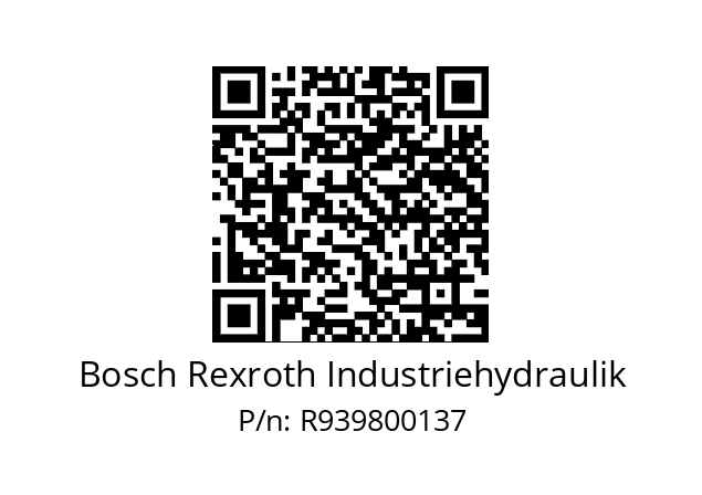   Bosch Rexroth Industriehydraulik R939800137