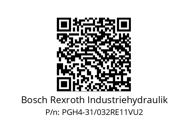   Bosch Rexroth Industriehydraulik PGH4-31/032RE11VU2