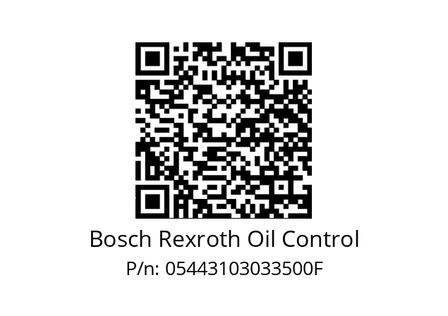   Bosch Rexroth Oil Control 05443103033500F