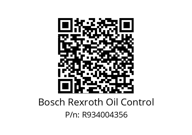   Bosch Rexroth Oil Control R934004356