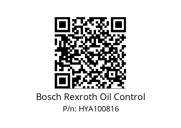   Bosch Rexroth Oil Control HYA100816