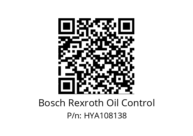   Bosch Rexroth Oil Control HYA108138