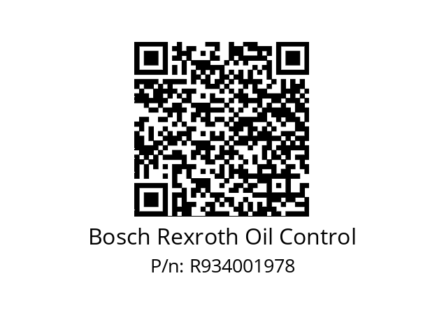   Bosch Rexroth Oil Control R934001978