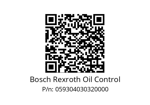   Bosch Rexroth Oil Control 059304030320000