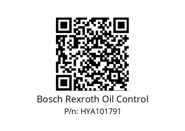   Bosch Rexroth Oil Control HYA101791