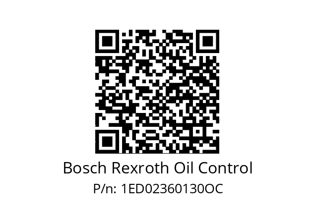   Bosch Rexroth Oil Control 1ED02360130OC