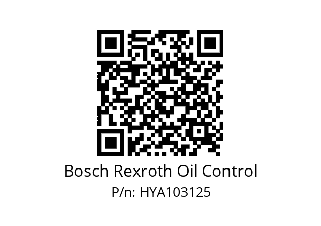   Bosch Rexroth Oil Control HYA103125