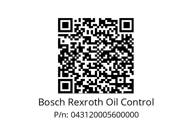   Bosch Rexroth Oil Control 043120005600000