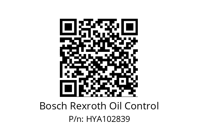   Bosch Rexroth Oil Control HYA102839