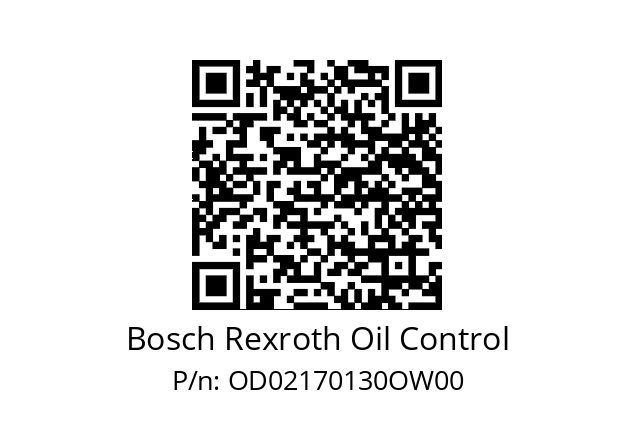   Bosch Rexroth Oil Control OD02170130OW00