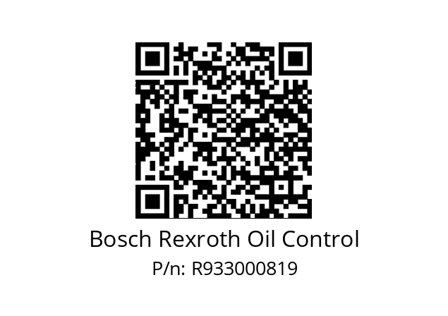   Bosch Rexroth Oil Control R933000819