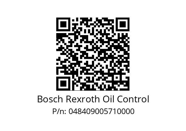   Bosch Rexroth Oil Control 048409005710000