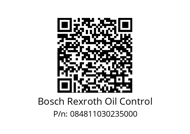   Bosch Rexroth Oil Control 084811030235000