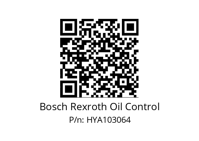   Bosch Rexroth Oil Control HYA103064