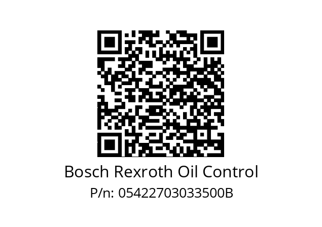   Bosch Rexroth Oil Control 05422703033500B