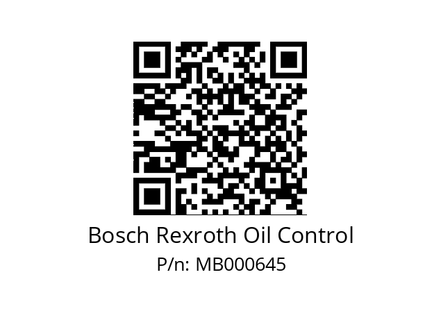   Bosch Rexroth Oil Control MB000645