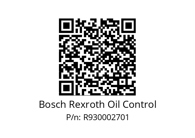   Bosch Rexroth Oil Control R930002701