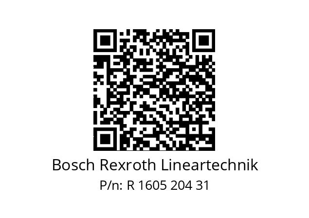   Bosch Rexroth Lineartechnik R 1605 204 31