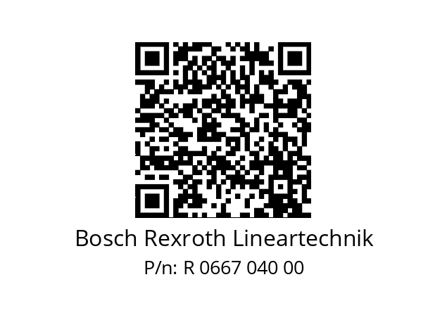   Bosch Rexroth Lineartechnik R 0667 040 00