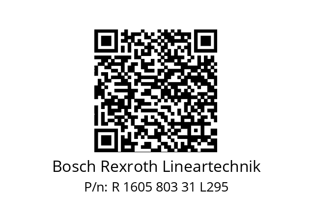   Bosch Rexroth Lineartechnik R 1605 803 31 L295