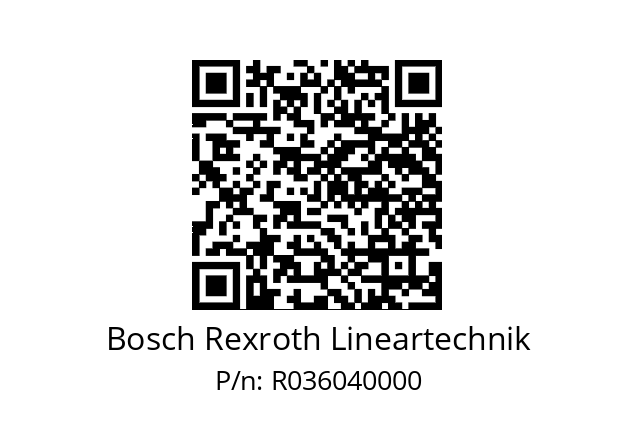   Bosch Rexroth Lineartechnik R036040000