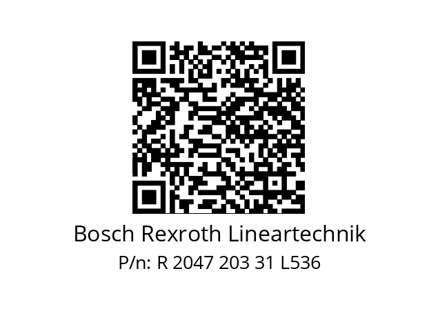   Bosch Rexroth Lineartechnik R 2047 203 31 L536