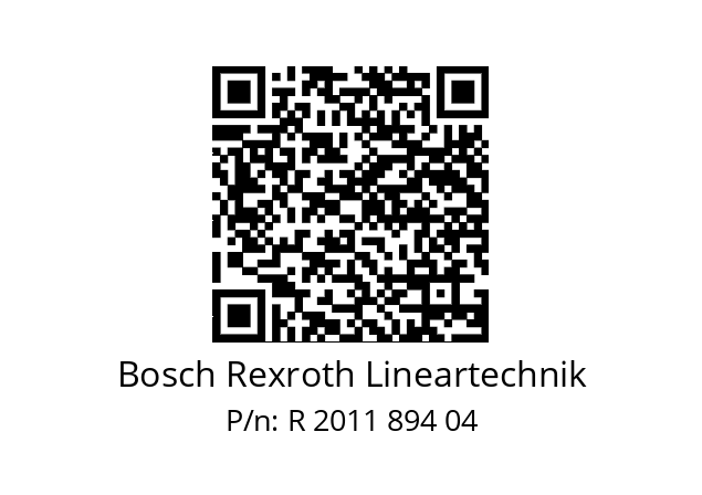   Bosch Rexroth Lineartechnik R 2011 894 04