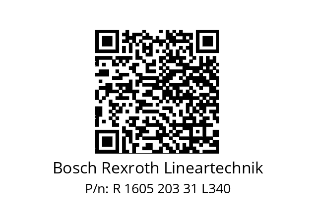   Bosch Rexroth Lineartechnik R 1605 203 31 L340