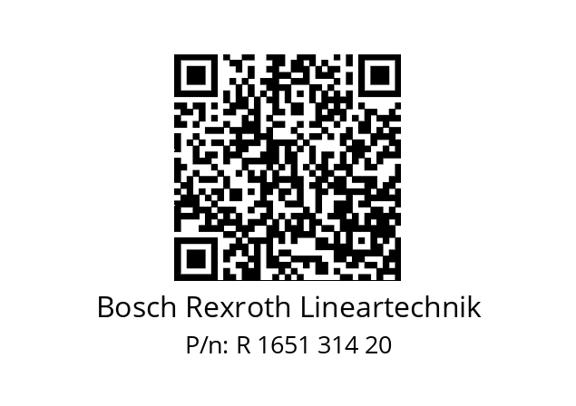   Bosch Rexroth Lineartechnik R 1651 314 20