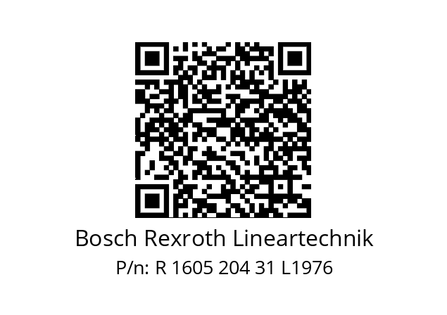   Bosch Rexroth Lineartechnik R 1605 204 31 L1976