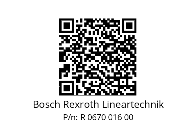   Bosch Rexroth Lineartechnik R 0670 016 00