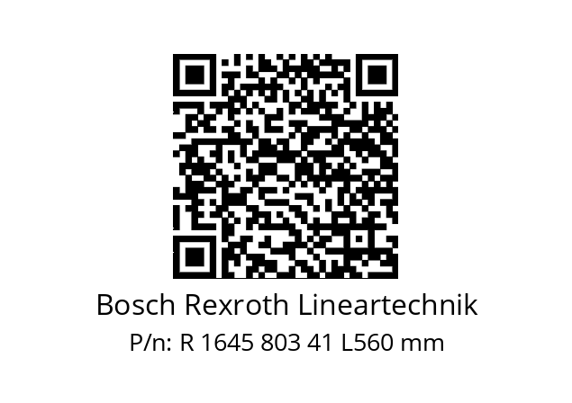   Bosch Rexroth Lineartechnik R 1645 803 41 L560 mm