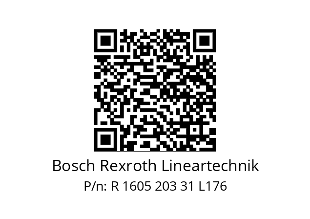   Bosch Rexroth Lineartechnik R 1605 203 31 L176