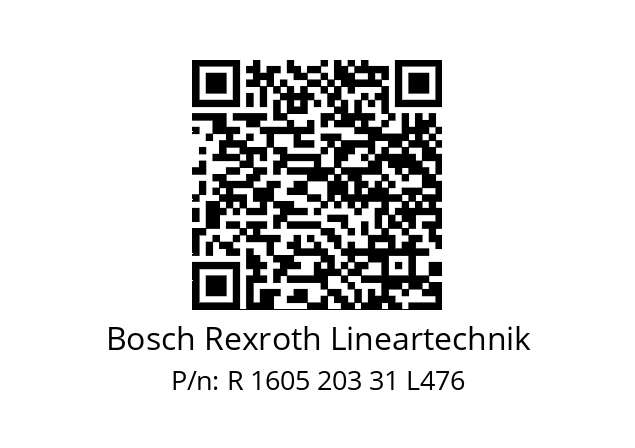   Bosch Rexroth Lineartechnik R 1605 203 31 L476