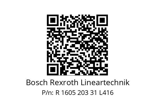   Bosch Rexroth Lineartechnik R 1605 203 31 L416