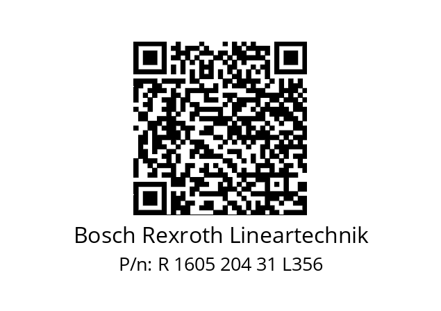   Bosch Rexroth Lineartechnik R 1605 204 31 L356