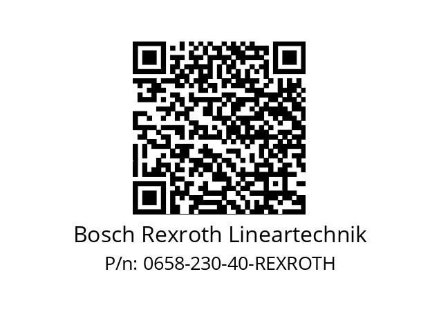   Bosch Rexroth Lineartechnik 0658-230-40-REXROTH