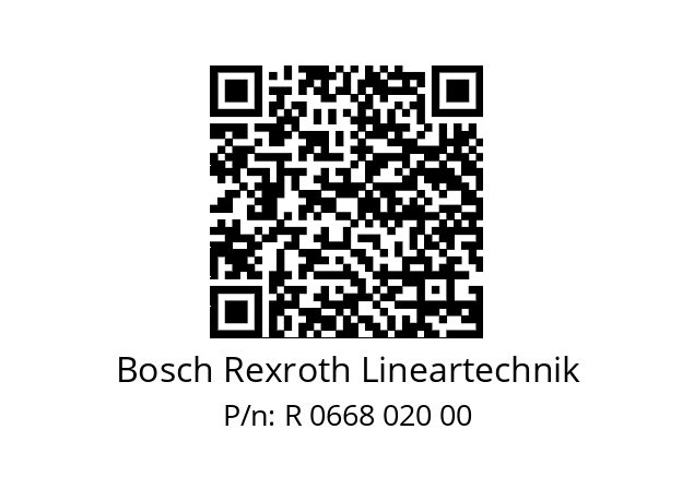   Bosch Rexroth Lineartechnik R 0668 020 00