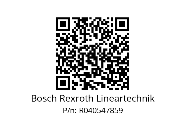   Bosch Rexroth Lineartechnik R040547859