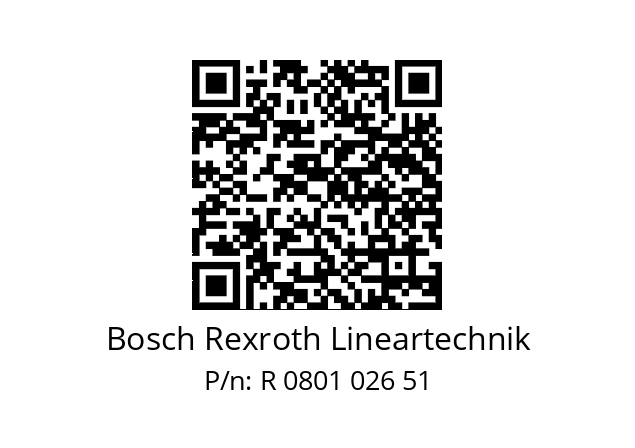   Bosch Rexroth Lineartechnik R 0801 026 51